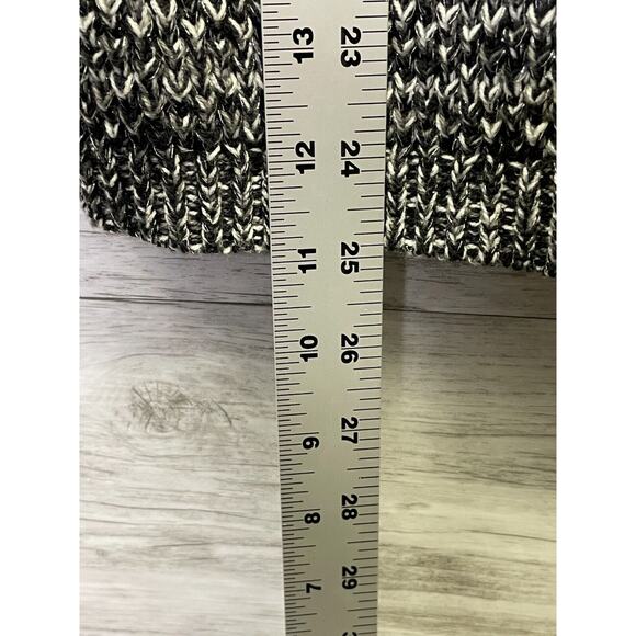 Old Navy Cardigan Sweater Womens M Black Marl Knit Full Zip Long Sleeve Metallic - Picture 5 of 10